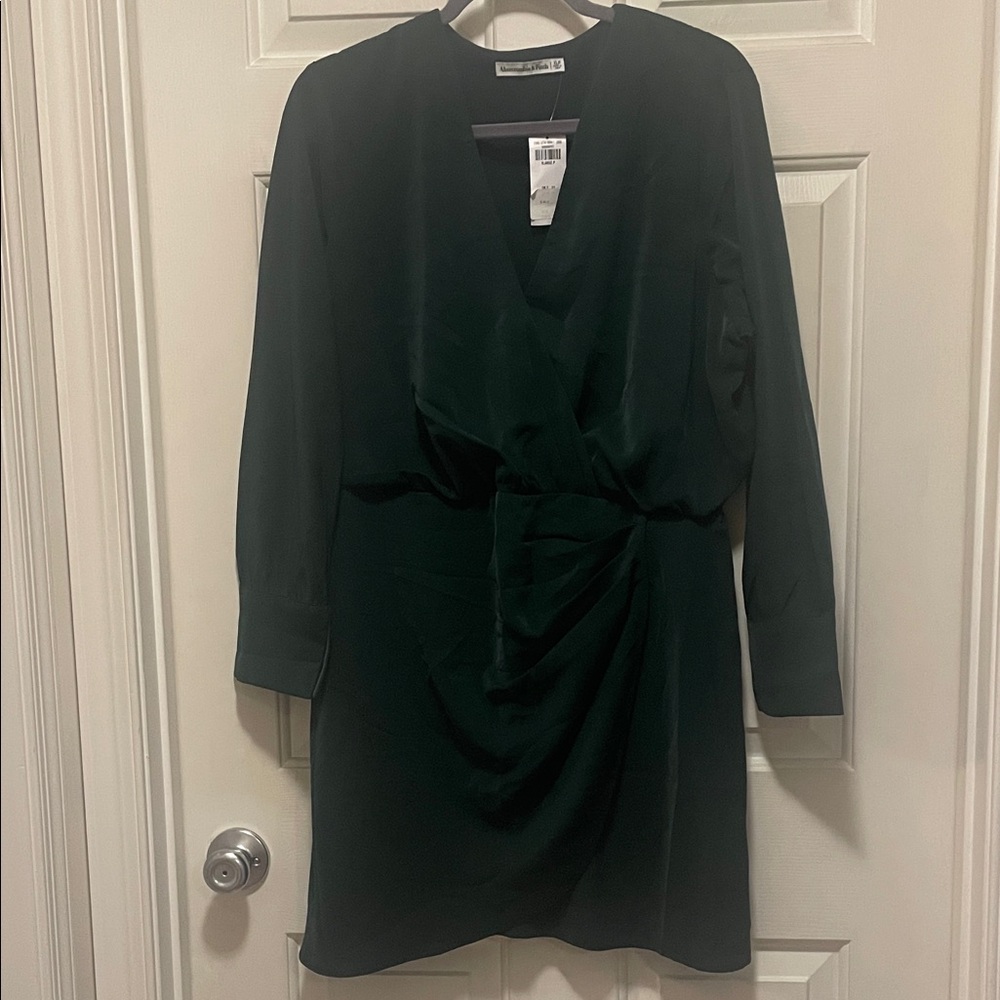 Abercrombie Dark Green Wrap Dress